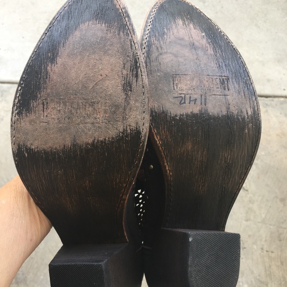 Independent Boot Company Leather Burke Cutout Studded Ankle Boots 10.5 - Picture 11 of 12